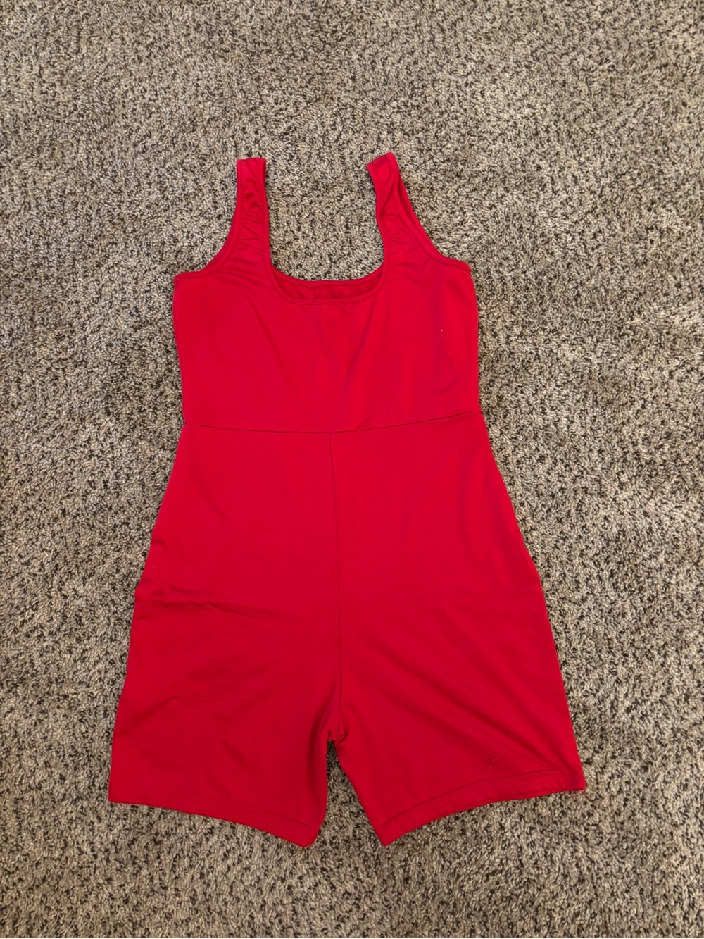 Red Fitted Romper